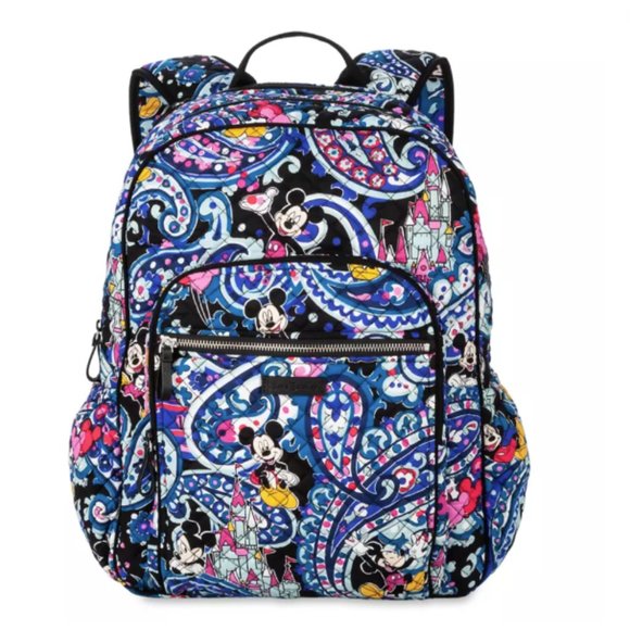Vera Bradley Mickey's Whimsical Paisley Iconic Campus Backpack NWOT - Picture 1 of 13